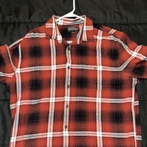 Aeropostale Red and Black Casual Button Down Shirt